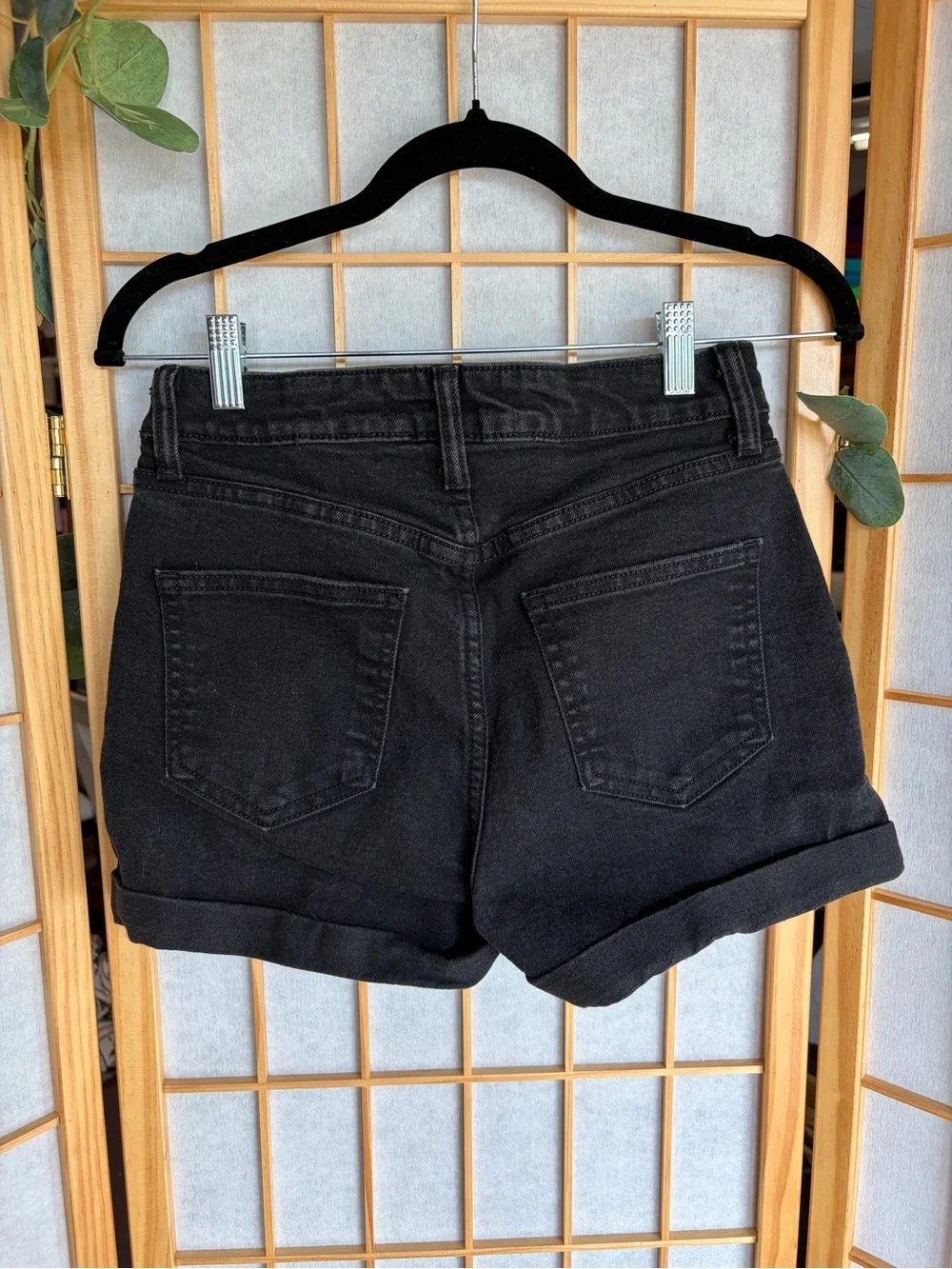No Boundaries Black High-Rise Denim Shorts
